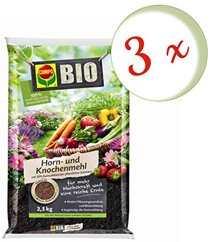 Oleanderhof® Economy Set: 3 x Compo Organic Horn and Bone Meal, 2.5 kg + Free Oleanderhof Flyer