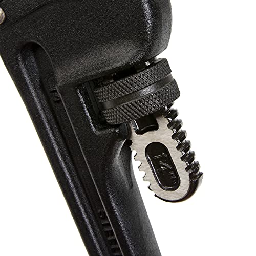 Image of Steelman 60877 14-Inch Heavy-Duty Cast Aluminum Straight Handle Pipe Wrench