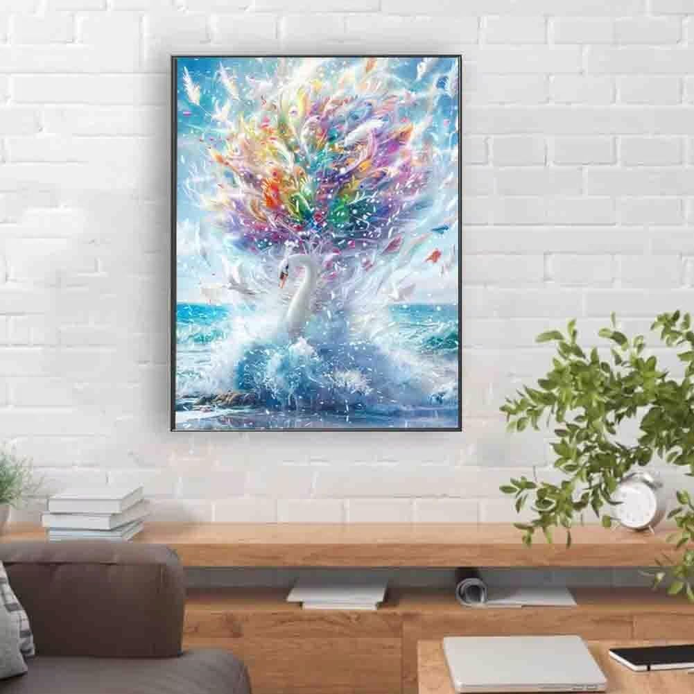 Zestawy artystyczne z łabędziami diamentowymi dla dorosłych, diamentowe pióro, kryształowe zestawy artystyczne dla dorosłych, początkujących, dzieci, DIY, 5D, okrągłe, pełne wiercenie, haft, klejnot