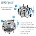 Detroit Axle - 4WD Front Wheel Bearing Hubs for 09-11 Dodge Ram 2500 3500, 2009 2010 2011 Wheel Bearing and Hubs Assembly Set Replacement Pair Hubs