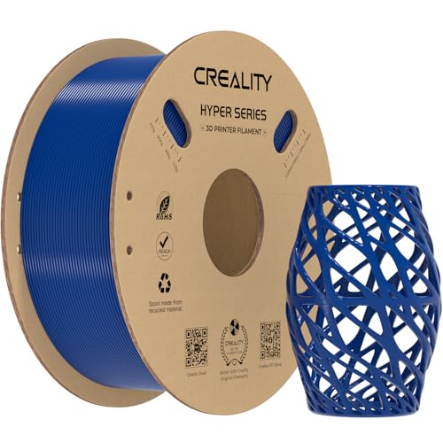 Image of Creality Hyper PETG Filament 1.75mm, High-Speed PETG for 30-600mm /s Printing, Low Stringing, Strong Layer Adhesion, + /- 0.03mm Accuracy,Fits for Most FDM 3D Printers(Blue)
