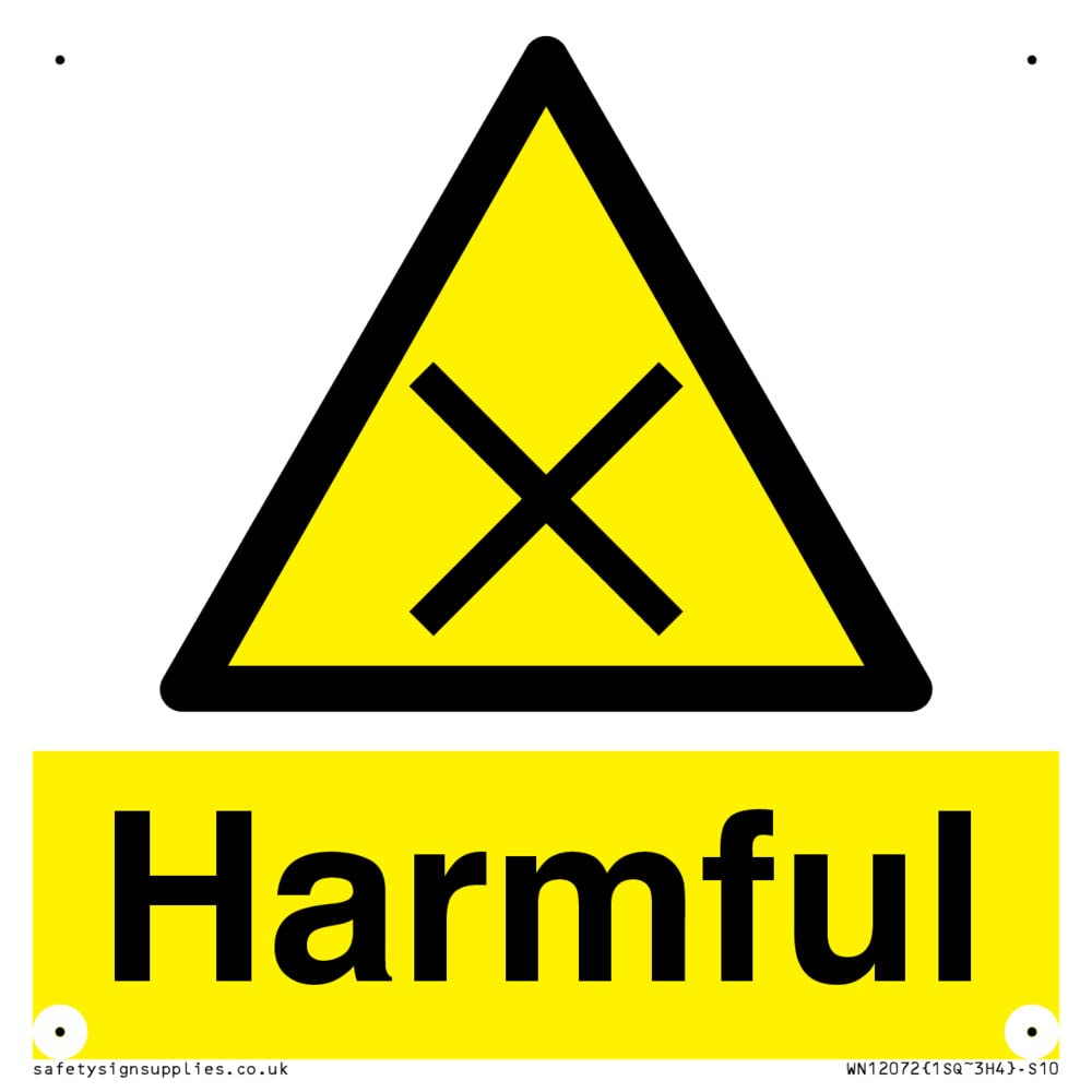 Harmful Sign - 100x100mm - S10