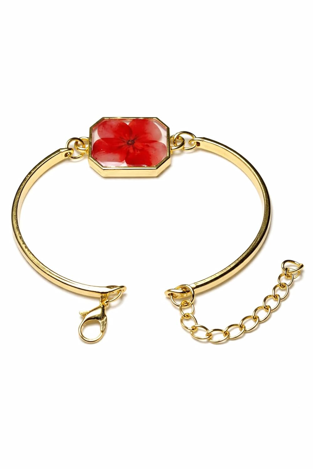 Real Dried red petal Flower Octagon Bracelet Premium Aesthetic Gift Jewelry - Review, Price and Buying Guide