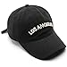 Los Angeles Hat 3D Embroidery Baseball Cap Unisex Sun Hat for Men and Women (Black)