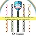 Montour Line Plastic Chain Safety Barrier, Lightweight, Crowd Control Blue 2 Inch 5 Foot Long