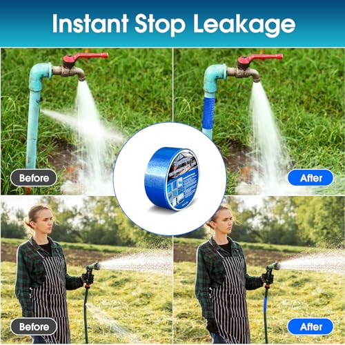 Image of Blue Waterproof Butyl Tape for Solar Pool Cover Repair, Blue Duct Tape Heavy Duty Waterproof for Pool Liner Patch,Flex Seal Tape for RV Awning,Metal Roof,Vent,Boat Sealing,6 inch x16Ft
