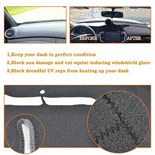 Hex Autoparts Dash Cover Mat Dashboard Pad Gray for Chevy Suburban 1500 Tahoe 2008 2009 2010 2011 2012