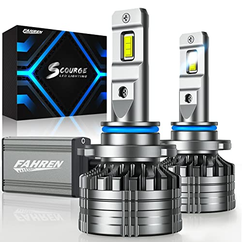Fahren Scourge 9012/Hir2 Led Headlight Bulbs, 100W 18,000Lm 500% Brighter Led Headlights Conversion Kit 6500K Cool White Ip68 Waterproof, 50,000 Hour Lifespan, Pack Of 2 #TOP2