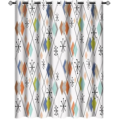 Kazynee Modern Mid Century Blackout Curtains Cover