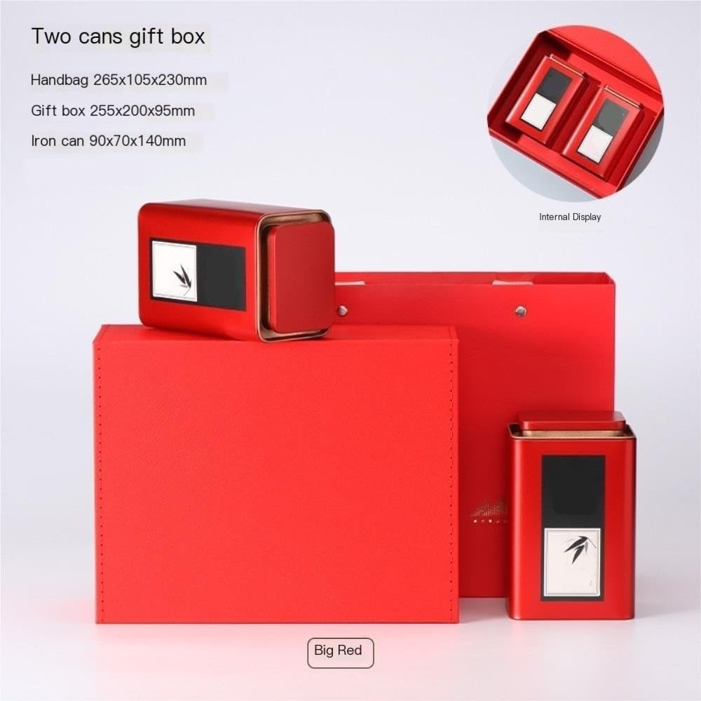 Set Da Tè Contenitori for la conservazione del tè alla rinfusa Lattine sigillate Lattine di ferro quadrate Lattine vuote Set da tè Lattine doppie/quattro lattine Set di scatole regalo Barattolo Per Co