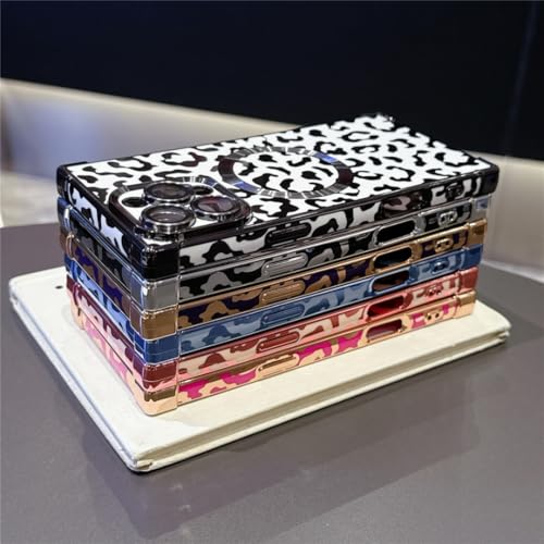 Coque iPhone 17 Air léopard avec aimant intégré et bumper rose - 6