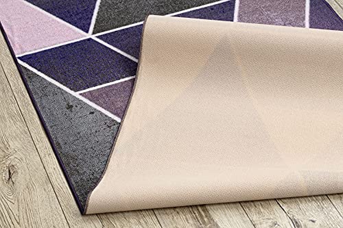 Tapis de couloir triangles antidérapant et durable lavable - 8
