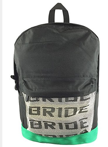 Bride JDM Racing Backpack Racing Harness Shoulder Straps Zipper Pockets w Padded Computer Compartment