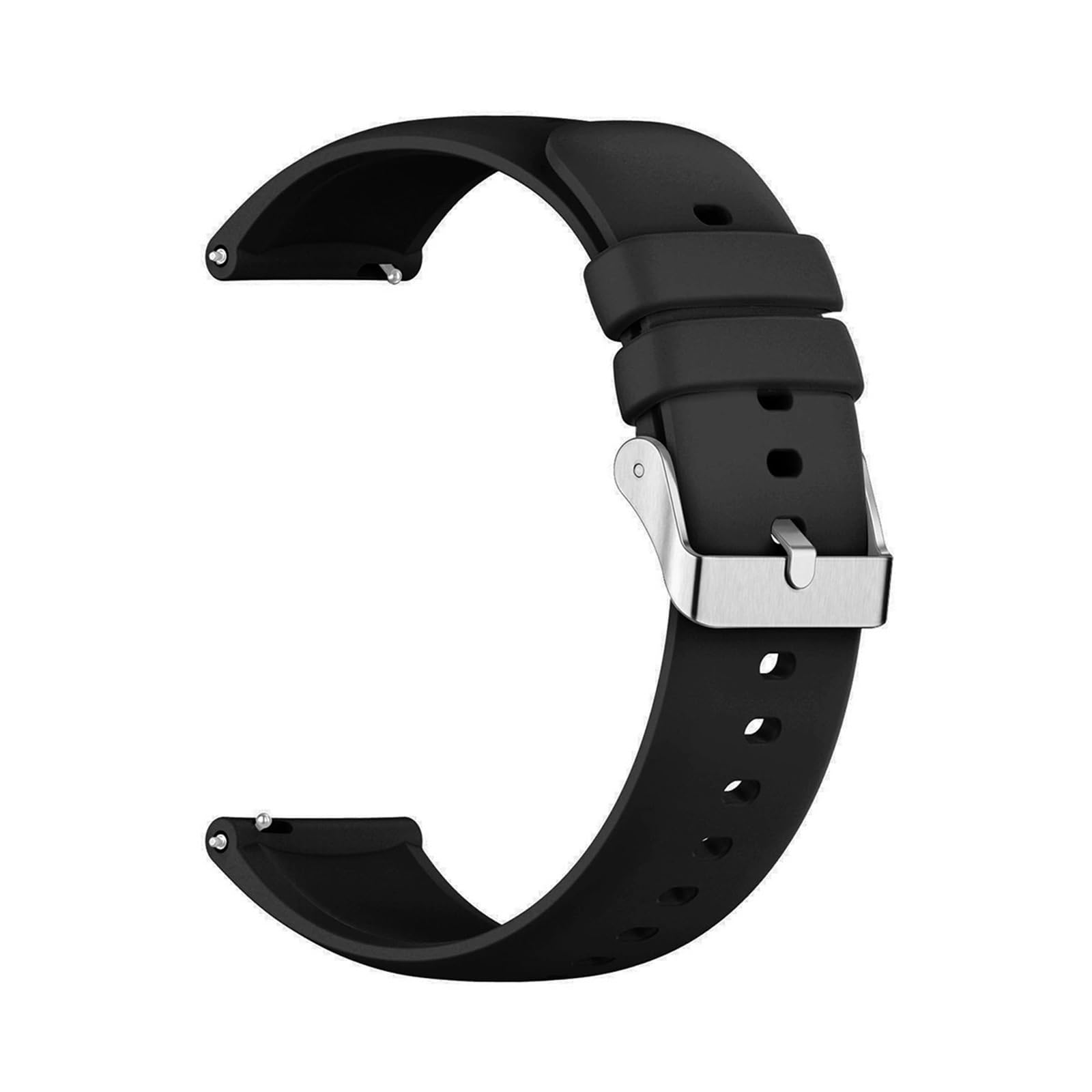 Cinturino in gomma, cinturino in silicone, 22 mm, traspirante, per sport all'aria aperta (blu scuro)