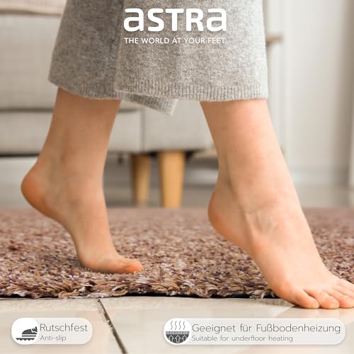 Astra Schmutzfangmatte innen waschbar 40x60 cm – Sauberlaufmatte beige 100% Baumwolle Türmatte - Entra SAUGSTARK - rutschfeste Fußmatte pflegeleicht