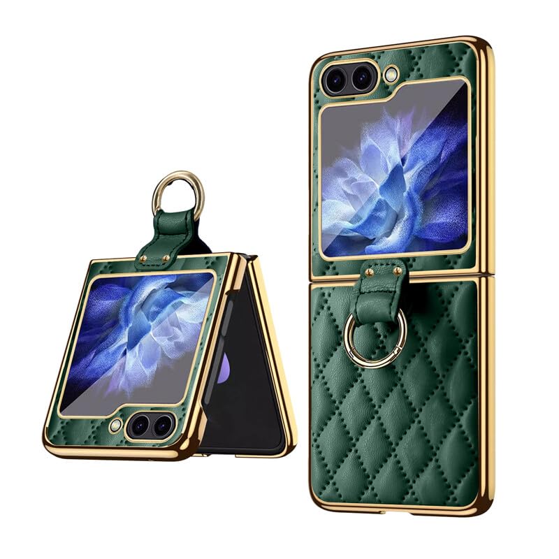 Étui rigide Samsung Z Flip 7 vert foncé pour un style chic au quotidien