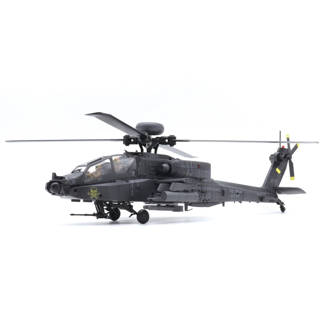 1/48 C170 RC ERA AH-64D Apache RC Elicottero RC (pilota disegnato a mano) 2,4 GHz a 6 canali Flybarless con posizionamento ottico del flusso, mantenimento dell'altezza TOF, volo indietro con un