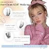 Wispy Lash Clusters Kit, Natural Lash Cluster Eyelash Extensions 320 Pcs C Curl 10-16mm Individual Fluffy False Eyelashes Thin Band DIY Kit for Beginners at Home with Bond Seal Tweezers Brush #4