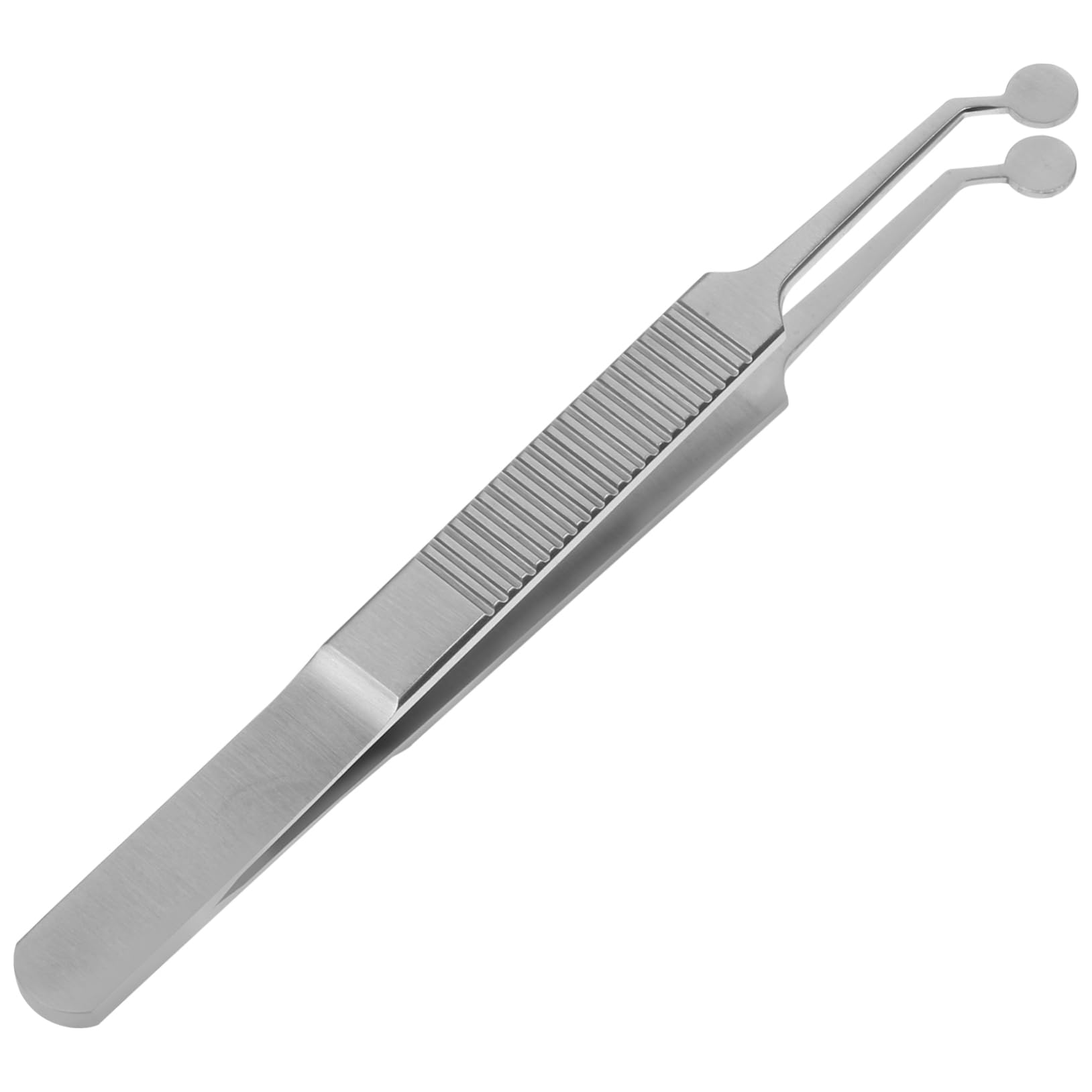 CANIGHT Gland Expressor Tweezer Smooth Paddle Eyelid Massage Tool Round Tip Stainless Steel Brow Tweezers