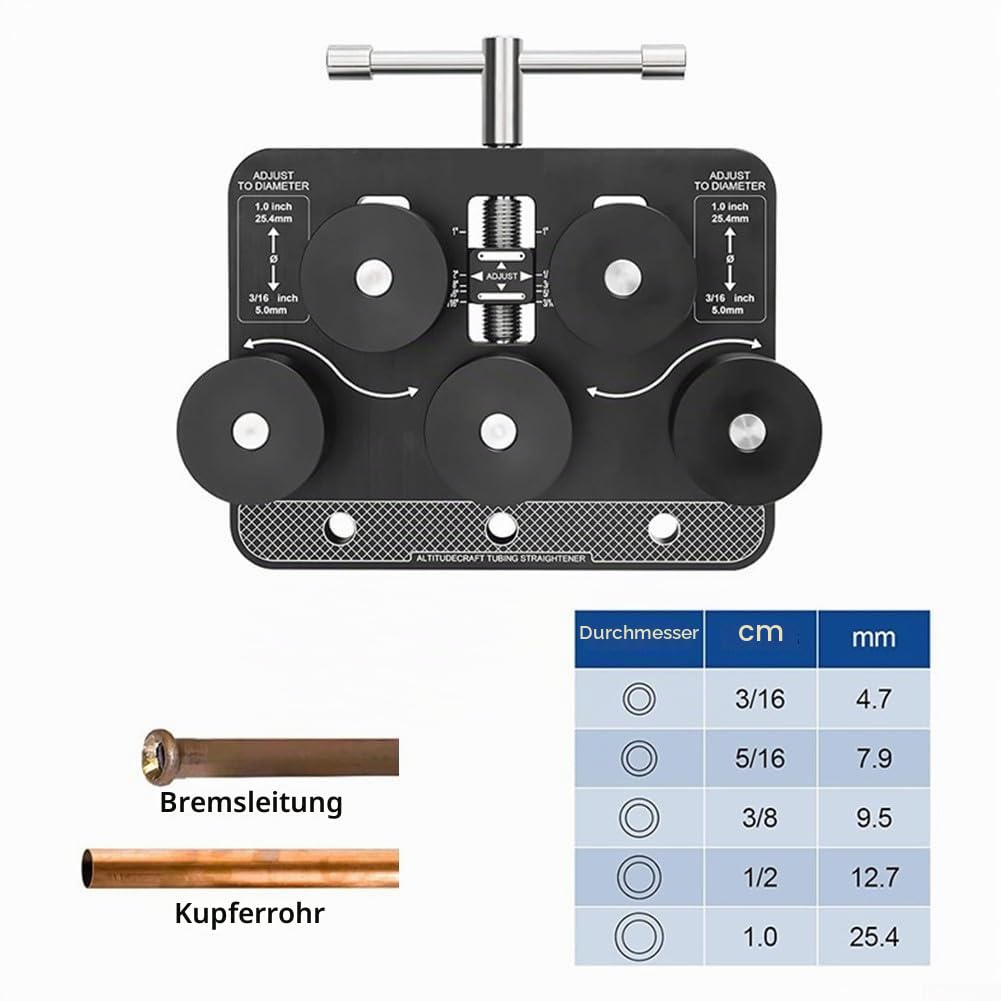 Rohrglätter, robuste Rohr- und Rohrrichter, bremsleitung biegewerkzeug, bördelgerät, Bremsleitungsbieger, Für 3/16" - 1,0" Durchmesser