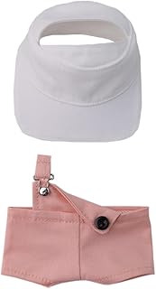 niannyyhouse Ropa de muñeca de 15 cm y 17 cm con sombrero abierto (blanco y rosa)