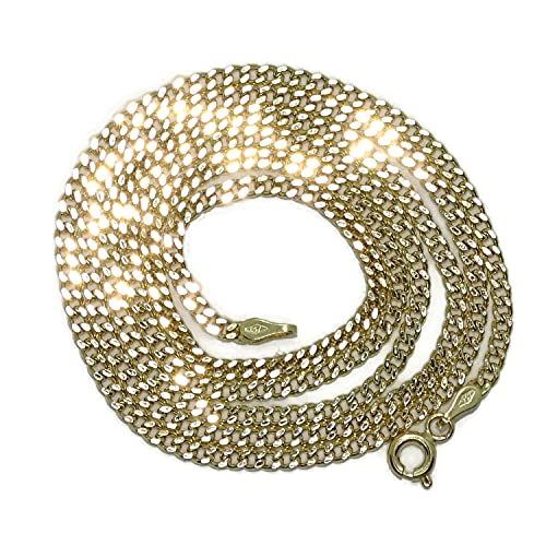 Never Say Never Preciosa cadena de oro amarillo de 18k para hombre o mujer modelo barbada con cuerpo semi-maciza de 2.00 mm de ancha y 60cm de larga con cierre reasa. Peso; 3.85gr de oro de 18k