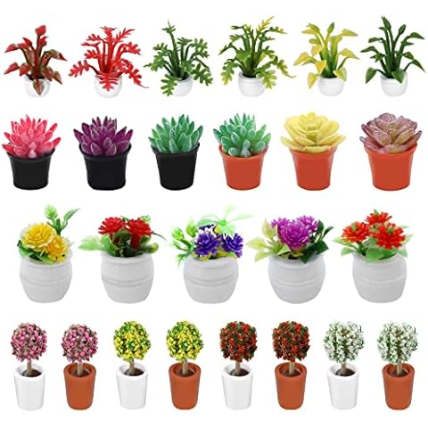cobee Dollhouse Miniature Bonsai Plant Set Cover