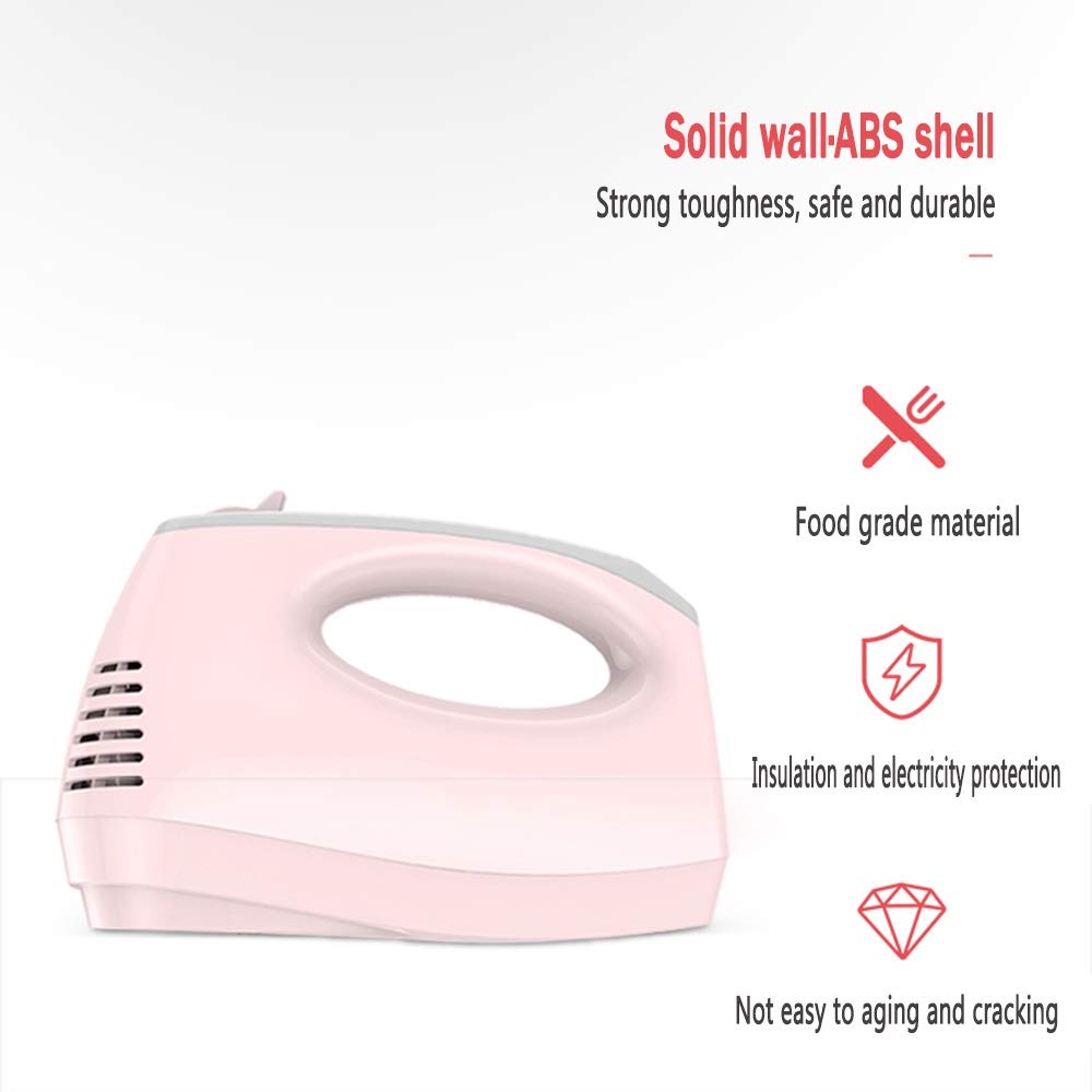 Elektryczny mikser ręczny, 5-biegowy mikser stojący z trzepaczkami ze stali nierdzewnej do pieczenia ciast, babeczek i spieniania śmietany