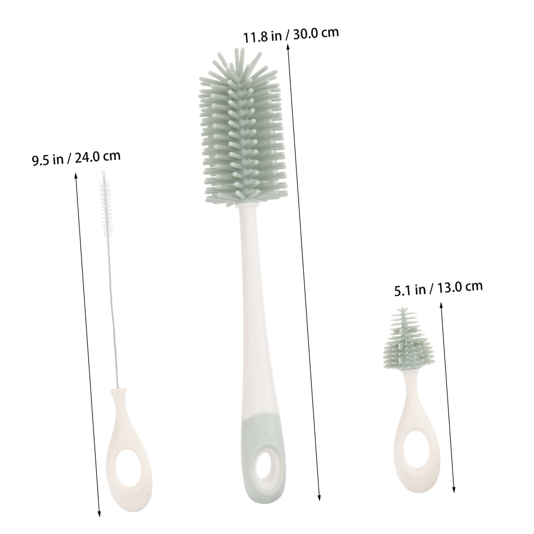 ibasenice 2 Pz Set Di Spazzole Per La Pulizia Scovolino Per Bambini Spazzola Per Bottiglia D'acqua in Silicone Spazzola Per Biberon in Silicone Abito Spugna Bambino Silicone Alimentare Latte