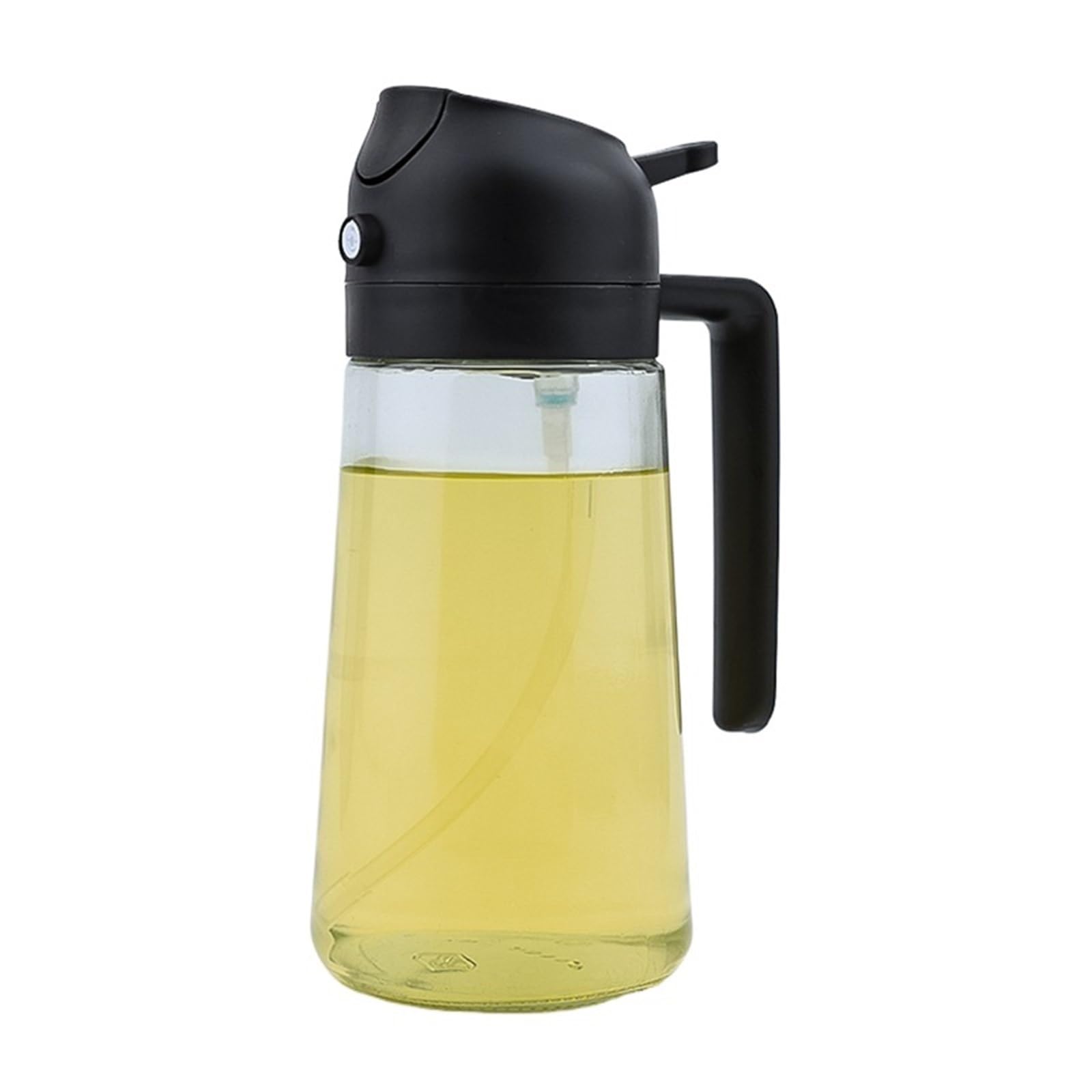 NGTFDCP Oil Dispenser, 2IN1 Replacement For Oil Take Dispenser Bottle Spray Pour Cooking BBQ for Air Fryer, Salad(Black)