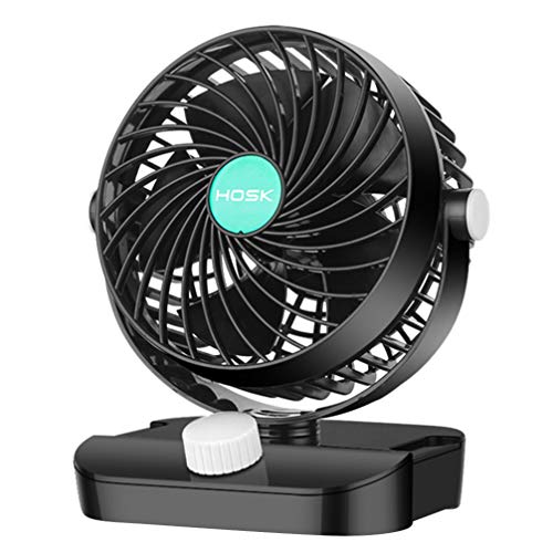 12V Tragbarer Elektrischer Ventilator Mini-Schreibtischventilator Verstellbarer Kopf Sommerkühlventilator für