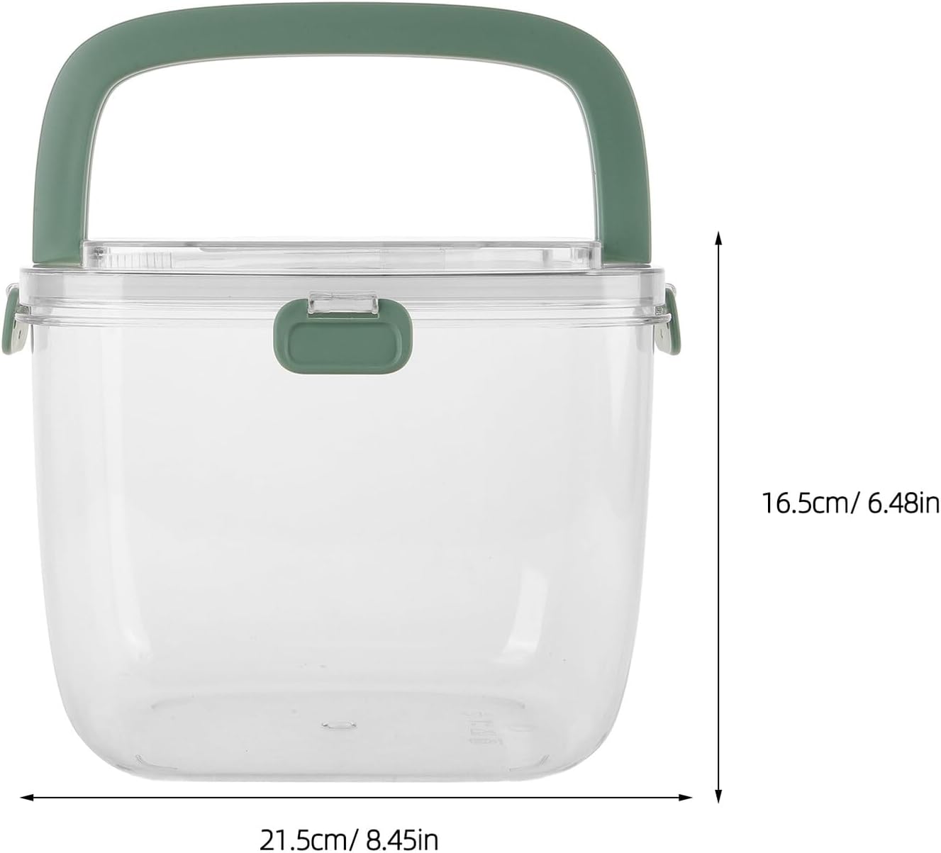 FOMIYES Reusable Ice Cube Bucket with Plastic Handle, Green Portable Ice Storage Container for Home Bar and Party Use