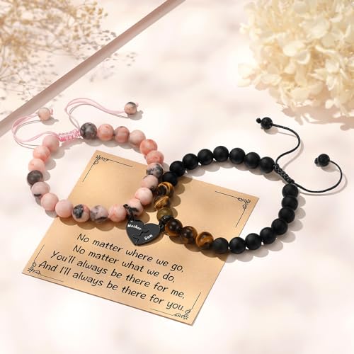 Ralukiia Mother & Son Heart Matching Necklace Set - Graduation, Birthday Jewelry2