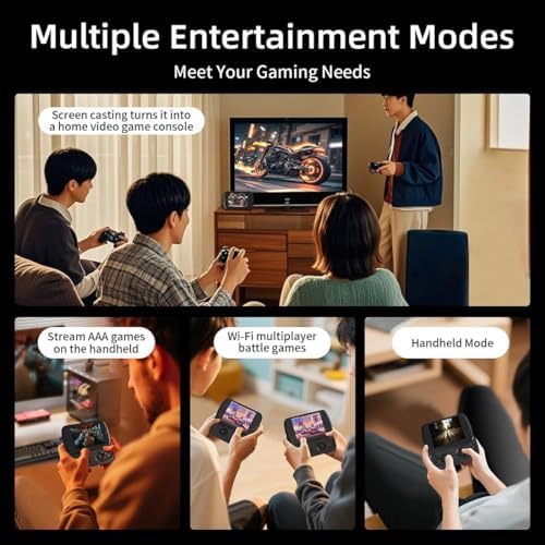 Consola de juegos portátil plegable con pantalla IPS y sistema Android de larga duración para juegos portátiles