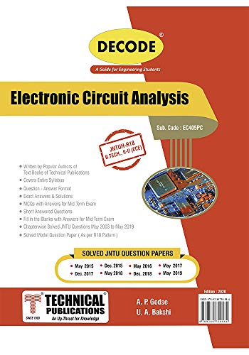 Electronic Circuit Analysis For JNTU H 18 Course II II ECE EC405PC EBook A P GODSE U 