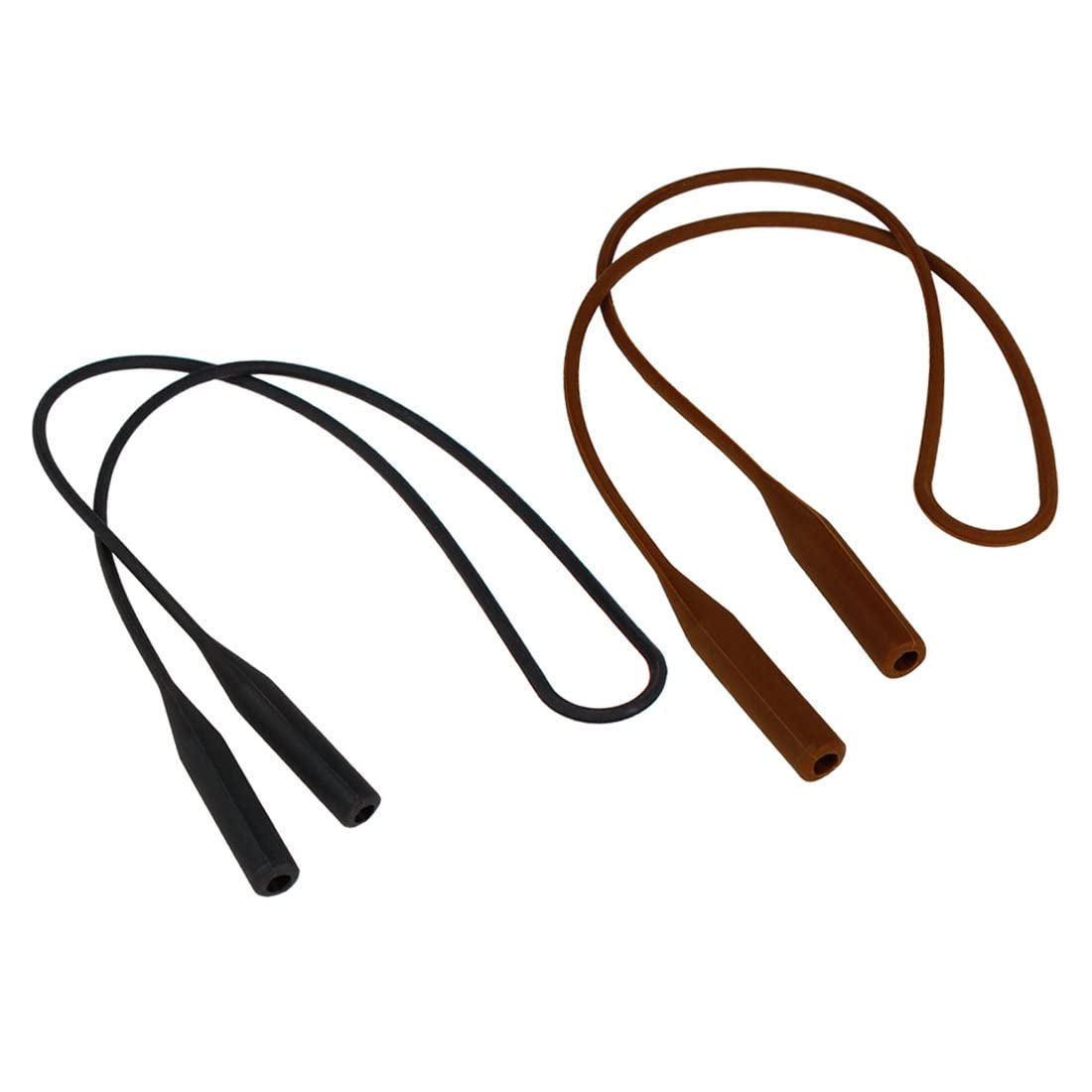 Andux Land Silicone Eyeglass Cord Chains Reading Sunglass Neck Strap Rope Eyewear Retainer Holder 4PCS(2PCS Black+2PCS Brown) YJD-01