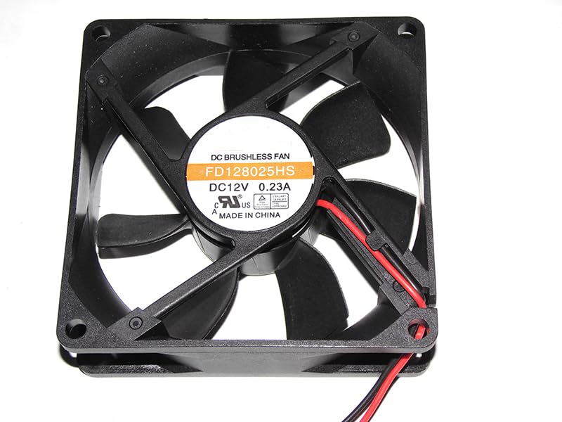 Ventilateur de refroidissement FD128025HS 80x25mm 12V 0.23A à 2 fils
