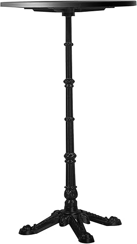 Miniatura 6 de Mesa de bar de 43.3 pulgadas de alto, moderna mesa de pub bistró, mesa redonda de cóctel para 2-3 personas, mesas de café de altura de bar