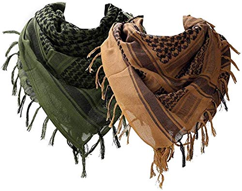 Niue100% Cotton Checkered SheJMPh Arab Tactical Desert Keffiyeh Thickened Scarf Wrap for Men's & Women's