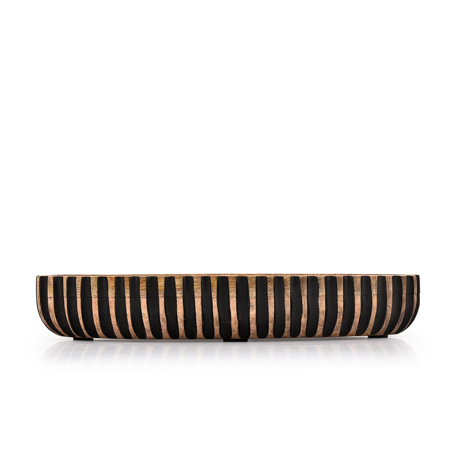 Kimona Ciotola Decorativa in Legno per Centrotavola, Decorazioni da Tavolo, Ciotola Lunga Decorativa in Legno per Centrotavola (35,56 cm x 15,24 cm x 5,84 cm)