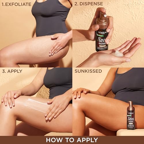 L'Oreal Paris Sublime Bronze Self Tanning Water Mousse, Streak-Free Natural Looking Tan, 5 fl. Oz - image 6