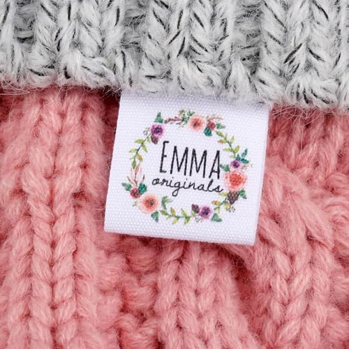 Etiquetas De Costura De Algodón Personalizadas De 42 Estilos, Etiquetas De Marca Privada For Ropa Con Nombre Personalizado, Etiquetas De Tela Con Cinta Impresa A Color Con Logotipo Y Texto(20x50mm)