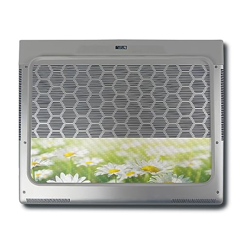 Image of MightySkins Carbon Fiber Skin Compatible with Alienware X16 R1 (2023) Full Wrap Kit - Field of Daisies | Protective, Durable Textured Carbon Fiber Finish | Easy to Apply | Made in The USA