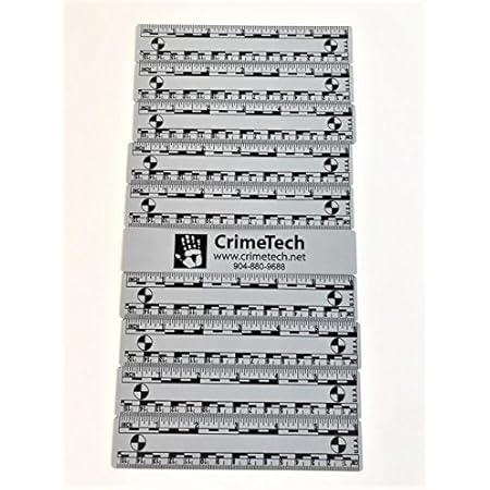 amazon com forensic photo scales rulers gray pack of 10 each office and school rulers office products
