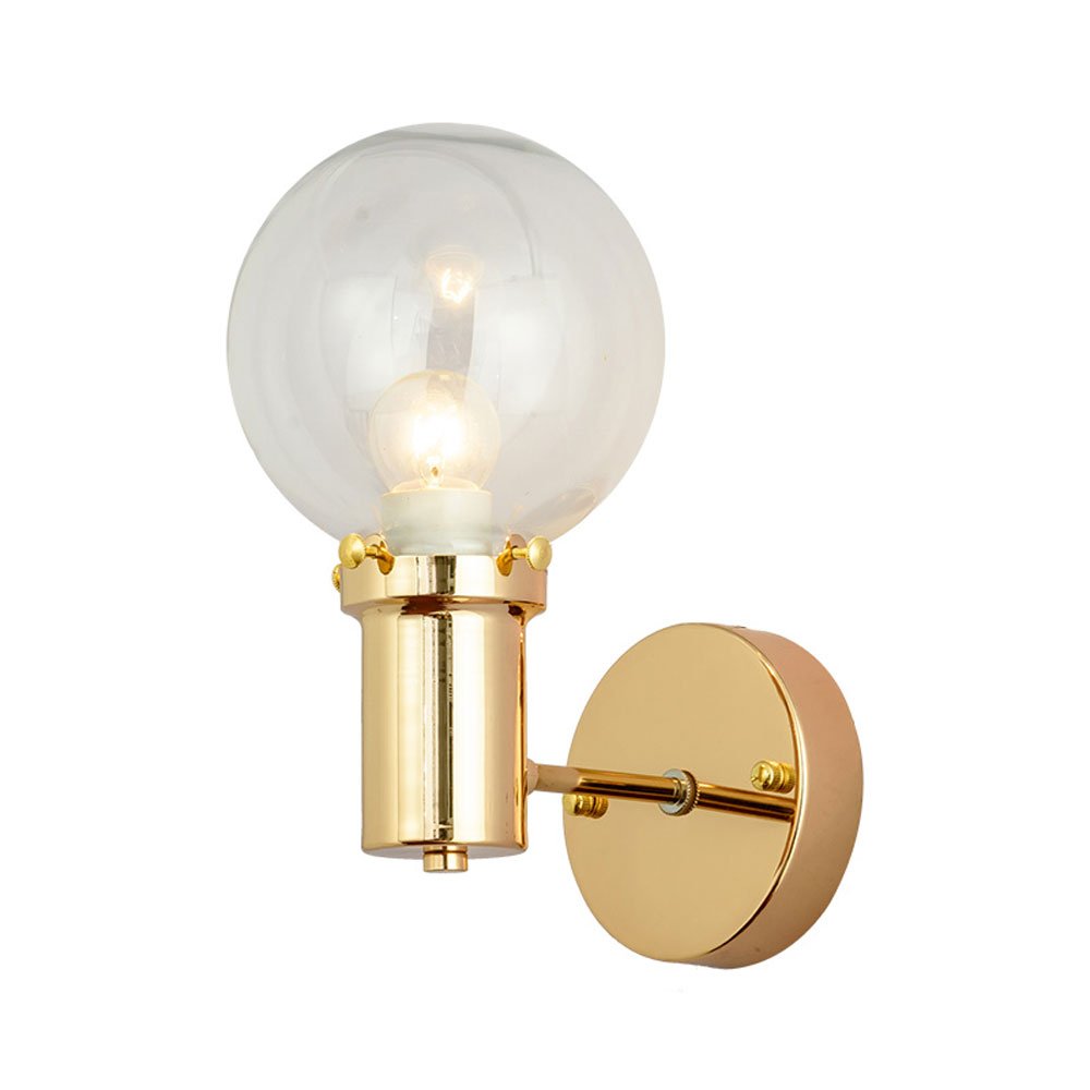 Lampe de mur de salon et cuisine luminaire décoratif plaqué métal or