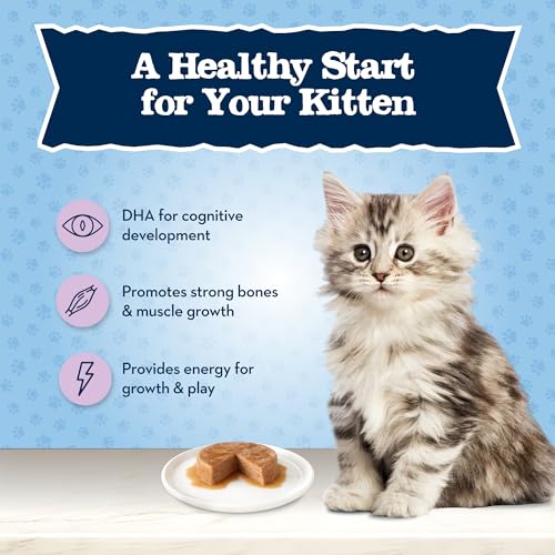 Image of Blue Buffalo Baby Blue Natural Kitten Wet Cat Food, Healthy Growth Formula with DHA, Chicken Recipe Multi-Pack, 3-oz. Cans (6 Count)