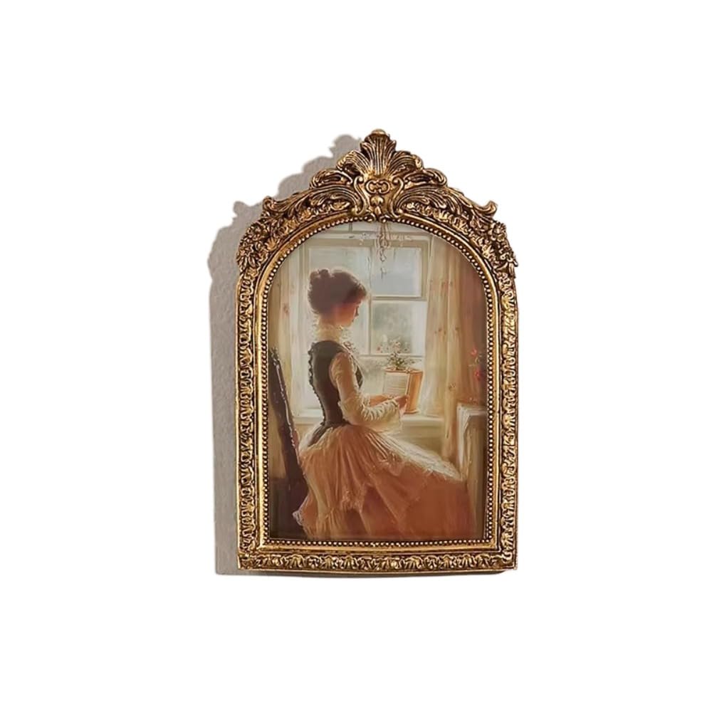 European Vintage Relief Photo Frame Luxury Carved Wedding Picture Frame for Home Decor(S)