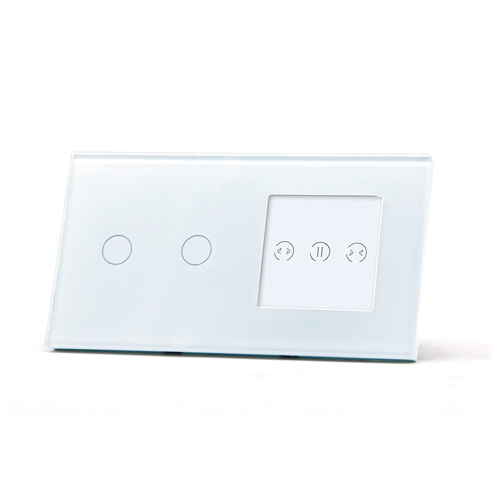 Interruttore Tapparelle WiFi Interruttore tattile Smart WiFi con Tenda Intelligente Bianco Pannello in Vetro Cristallino Smart Blind Lavoro Interruttore WiFi per Tenda