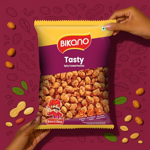 Image of Bikano Tasty Spicy Crunchy & Roasted Snack | Premium Nutty Delight with Rich Spices | Perfect Munch for Any Time | Packed with Bold Flavors & Quality Ingredients - 200g