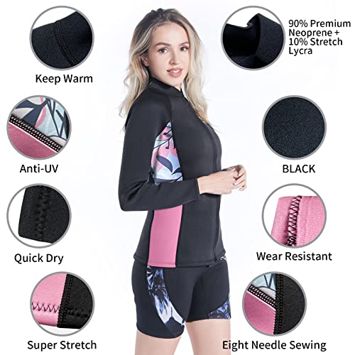 Layatone 3Mm Wetsuit Top Men Women 2Mm Wetsuit Vest Top, Optional Neoprene/Lycra Sleeve Neoprene Top For Swimming Surfing Snorkeling Canoeing #TOP2